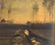 Vincent Van Gogh Landscape at Dusk (nn04) oil painting picture wholesale